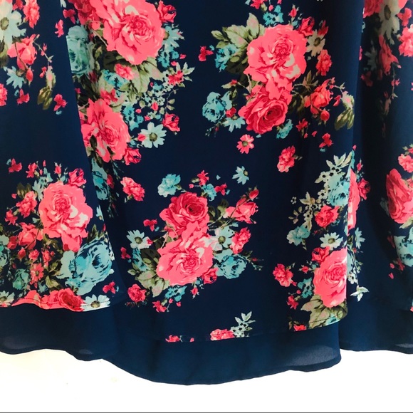 TORRID Sleeveless Blue & Pink Floral … - Picture 5 of 10